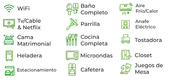 iconos de todos los equipamientos de terra nostra sierra